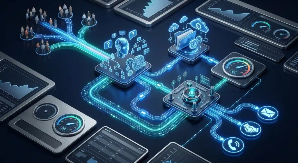 AI lead generation and marketing automation workflow